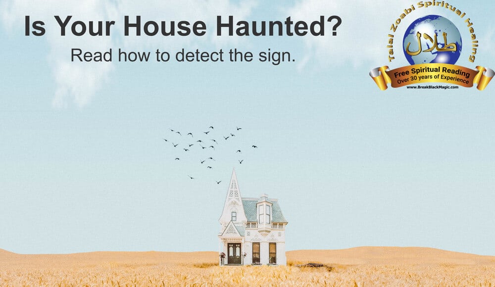 Is my house haunted, house under blue sky in a dry field.