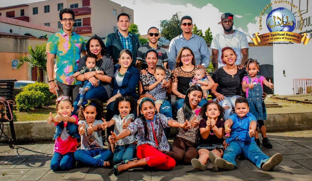 How to break a curse, many family generations sitting together.
