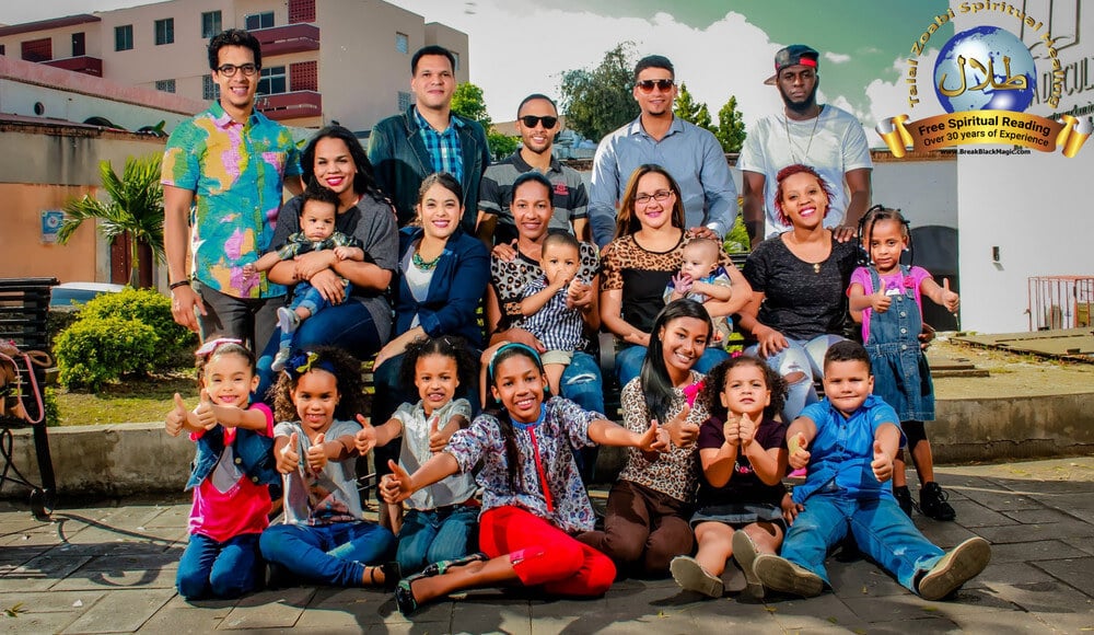 How to break a curse, many family generations sitting together.