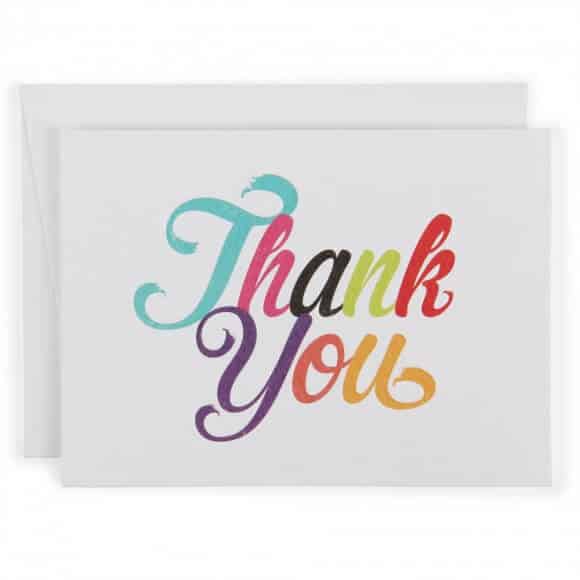 Thank you card, spiritual healing testimonial.