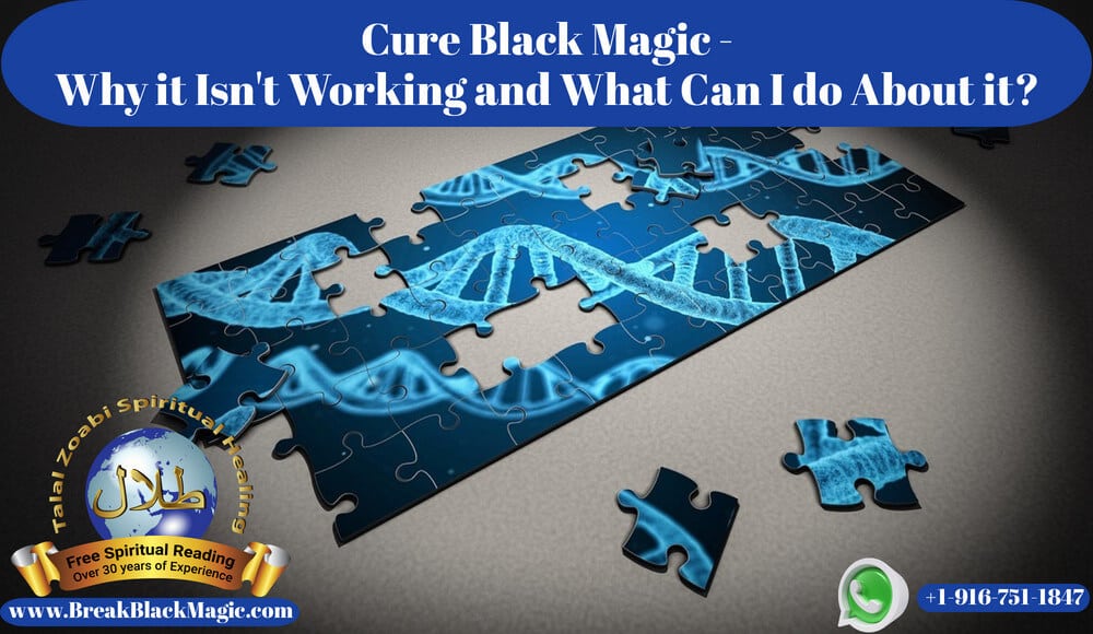 Cure black magic, putting a puzzle together with missing pieces in it.