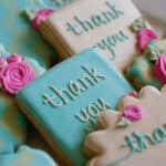 Card cookies that says thank you on it with envelope, spiritual healing testimonial.