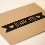 Card that says thank you on it with envelope, spiritual healing testimonial.