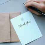 Card that says thank you on it with envelope, spiritual healing testimonial.