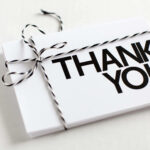 Card that says thank you on it with envelope, spiritual healing testimonial.